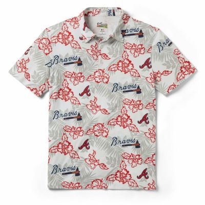 MLB ブレーブス ポロシャツ ハワイアン PUA PERFORMANCE POLO レインスプーナー Reyn Spooner ホワイト