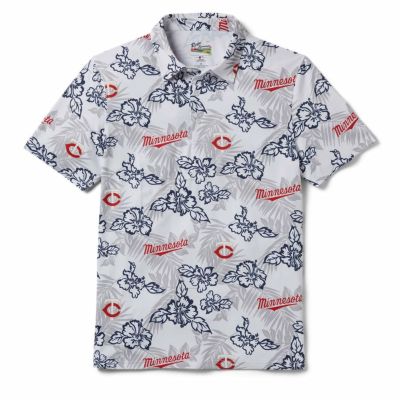 MLB ミネソタ・ツインズ ポロシャツ ハワイアン PUA PERFORMANCE POLO レインスプーナー Reyn Spooner ホワイト