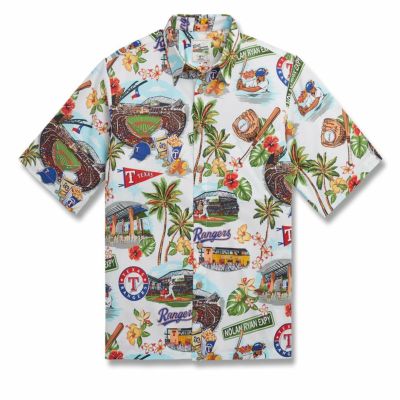 MLB レンジャーズ アロハシャツ ハワイアン Scenic Aloha Shirt レイン