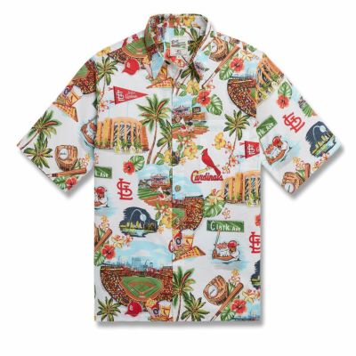 MLB カージナルス アロハシャツ ハワイアン Scenic Aloha Shirt レイン