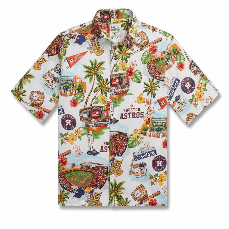 MLB アストロズ アロハシャツ ハワイアン Scenic Aloha Shirt レイン