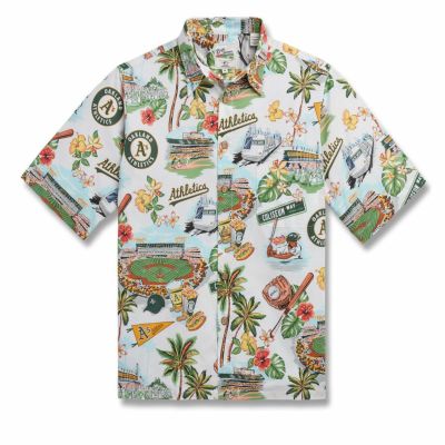 MLB アスレチックス アロハシャツ ハワイアン Scenic Aloha Shirt レインスプーナー Reyn Spooner