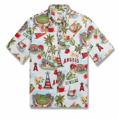 MLB アスレチックス アロハシャツ ハワイアン Scenic Aloha Shirt