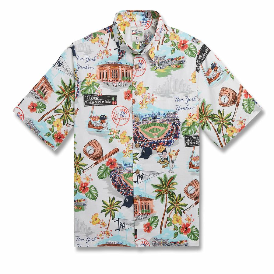 MLB ヤンキース アロハシャツ ハワイアン Scenic Aloha Shirt レイン 