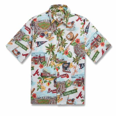 MLB ブレーブス アロハシャツ ハワイアン Scenic Aloha Shirt レイン