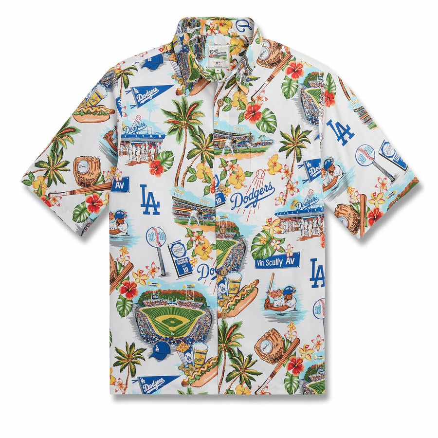 MLB ドジャース アロハシャツ ハワイアン Scenic Aloha Shirt レイン  