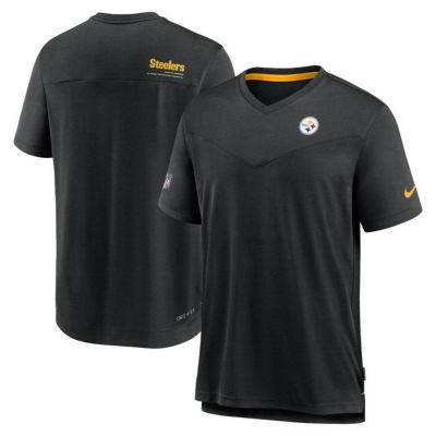 NFL スティーラーズ Tシャツ 2022 サイドライン sideline Coach Chevron Lock Up Vネック ナイキ/Nike ブラック