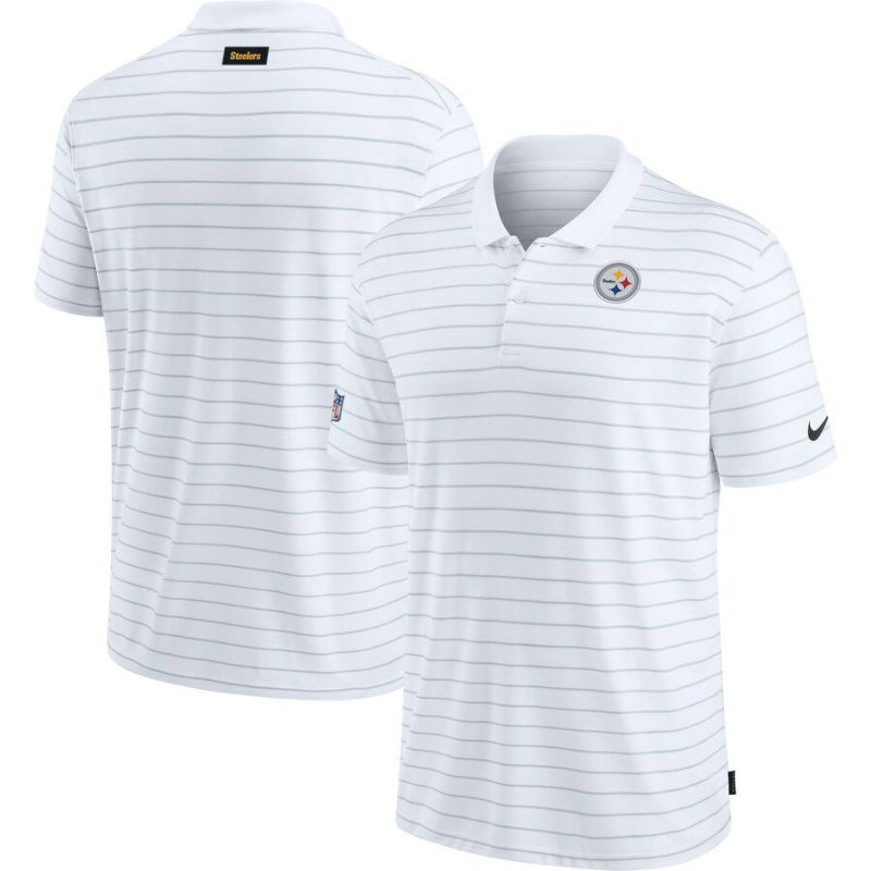 NFL スティーラーズ ポロシャツ サイドライン sideline Victory Coaches Performance Polo ナイキ/Nike  ホワイト | セレクション | MLB NBA NFL プロ野球グッズ専門店 公式オンラインストア