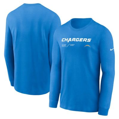 NFL チャージャース Tシャツ Infograph Lock Up  ロングスリーブ T-Shirt ナイキ/Nike パウダーブルー