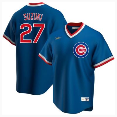 Nike Men's Chicago Cubs Seiya Suzuki #27 Blue T-Shirt