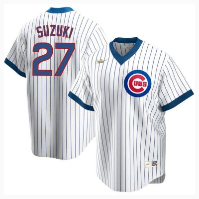 Nike Men's Chicago Cubs Seiya Suzuki #27 Gray T-Shirt