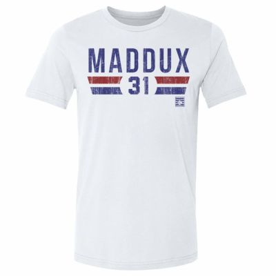 MLB グレッグ・マダックス カブス Tシャツ Chicago Font 500LEVEL ホワイト