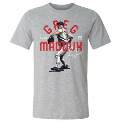 MLB グレッグ・マダックス カブス Tシャツ Chicago Arc WHT 500LEVEL ヘザーグレー