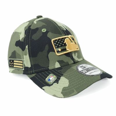 MLB MLBロゴ キャップ 2022 アームドフォースデー 39THIRTY Flex Hat ニューエラ/New Era カモ