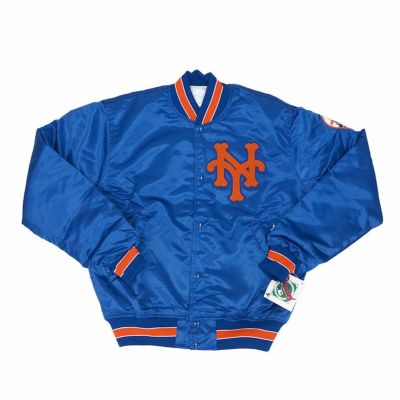 MLB メッツ ジャケット サテン ダイアモンドコレクション Jacket  デッドストック一点物 STARTER ロイヤル 2212msg