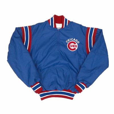MLB カブス ジャケット クォータージップ プルオーバー Jacket デッドストック一点物 Delong ロイヤル