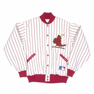 MLB カージナルス ジャケット Pinstripe Jacket  デッドストック一点物 Felco ホワイト