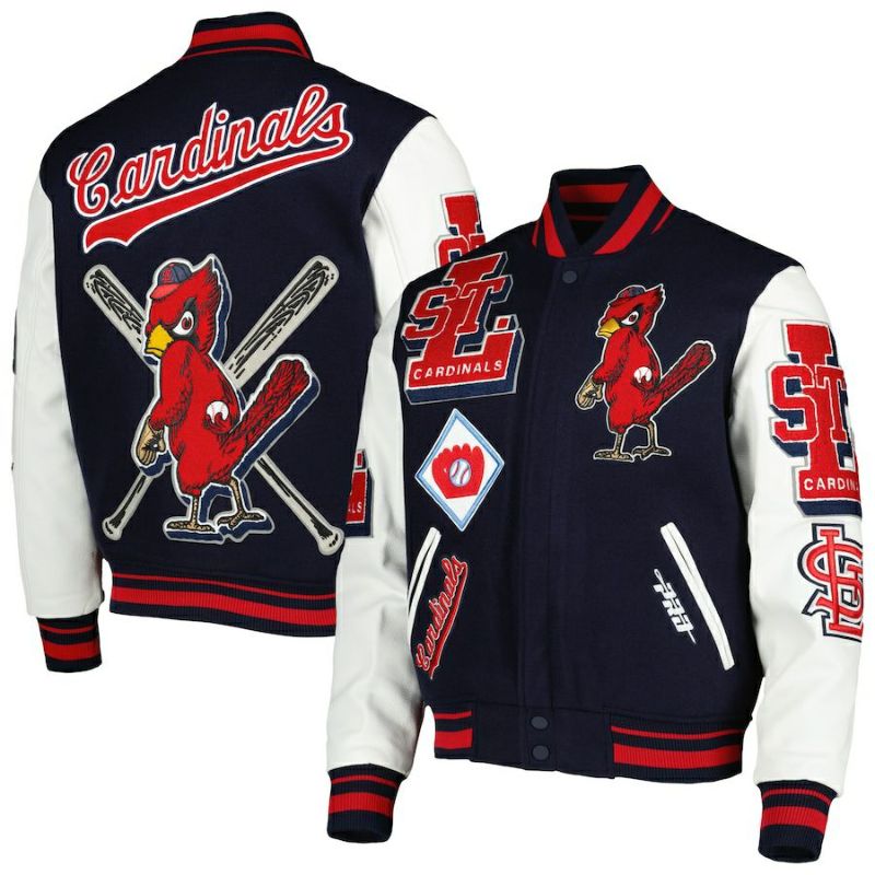 MLB カージナルス ジャケット Mash Up Logo Varsity フルジップ