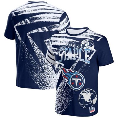 NFL タイタンズ Tシャツ NFL All Over プリント T-Shirt Staple ステイプル ネイビー