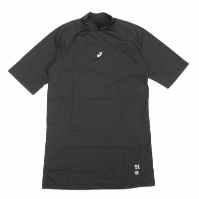 MLB イチロー マリナーズ グッズ 実使用 アンダーシャツ Unsigned Short Sleeve Game  デッドストック Asics Millcreek ブラック