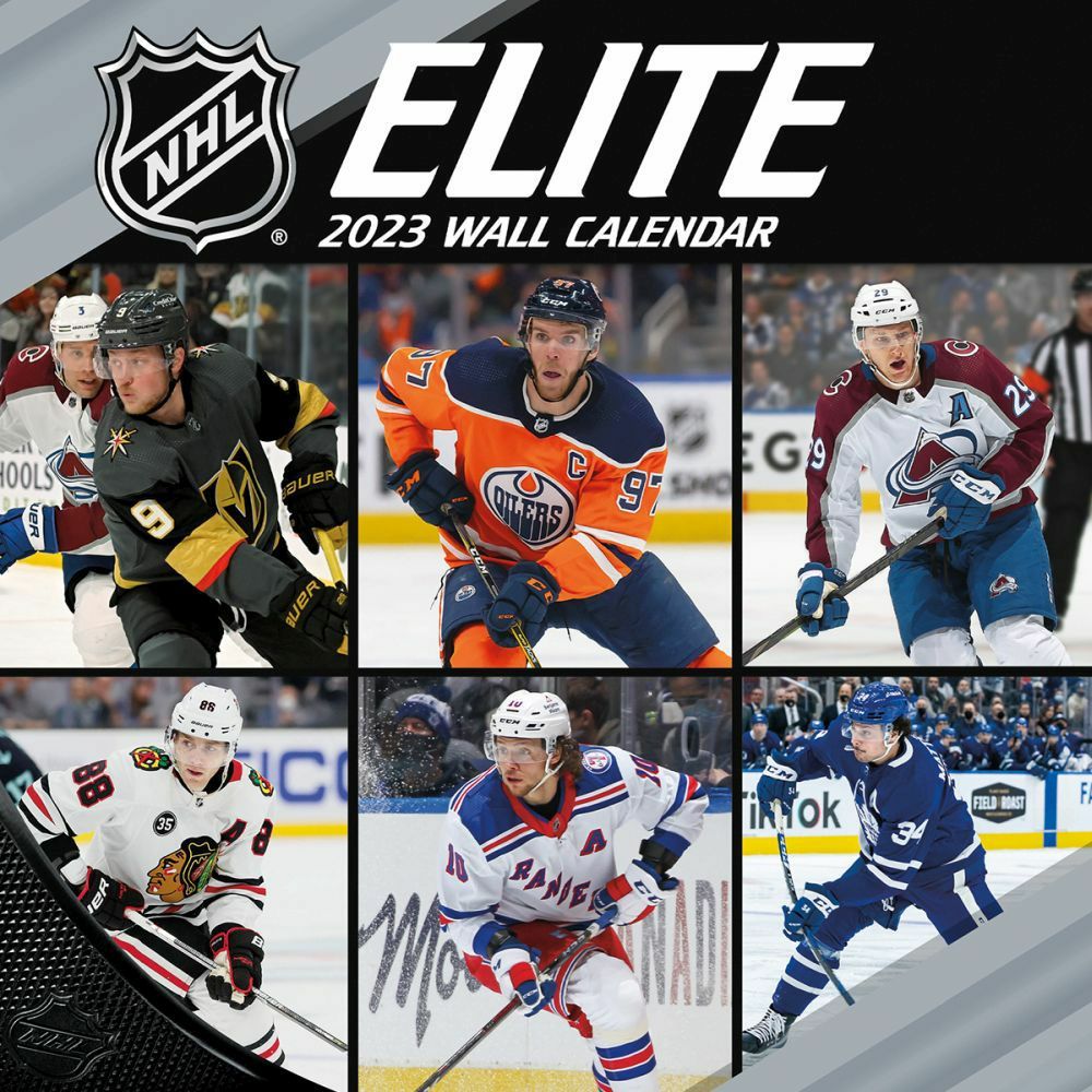 NHL カレンダー 2023年 12x12 エリートプレイヤー 壁掛け Calendar 