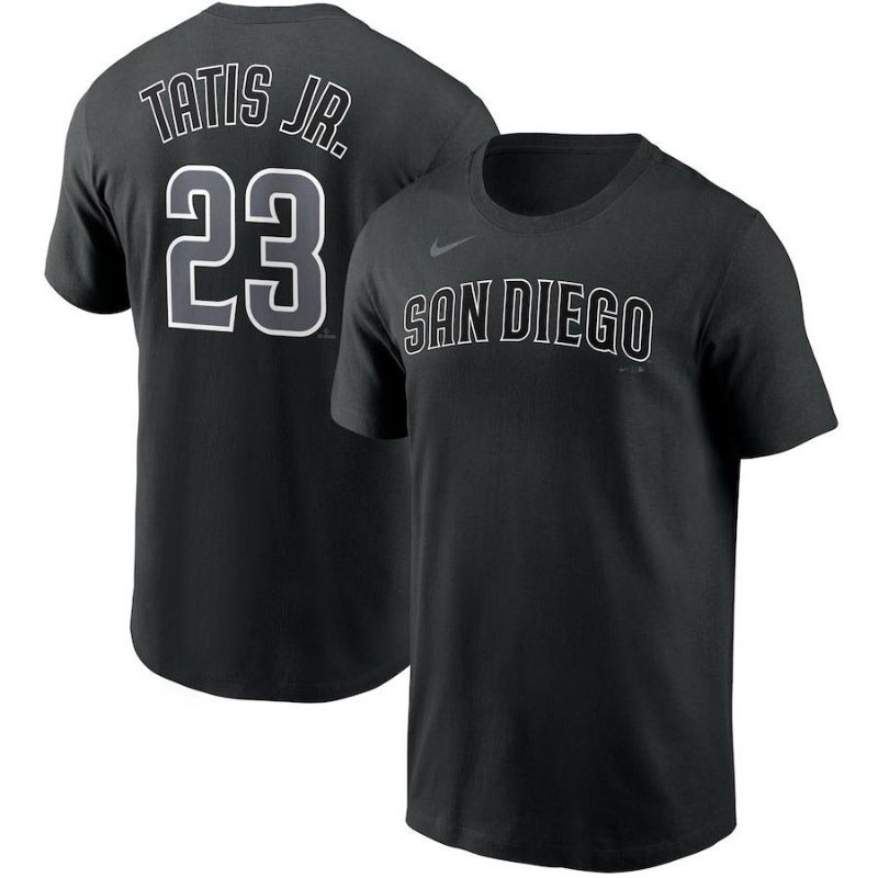 MLB タティスJr パドレス Tシャツ ネーム＆ナンバーTee ナイキ/Nike ブラック ホワイト | セレクション | MLB NBA NFL  プロ野球グッズ専門店 公式オンラインストア