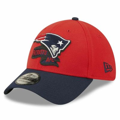NFL ペイトリオッツ キャップ SEC 2022 サイドライン 39THIRTY Flex Cap ニューエラ/New Era レッド ネイビー