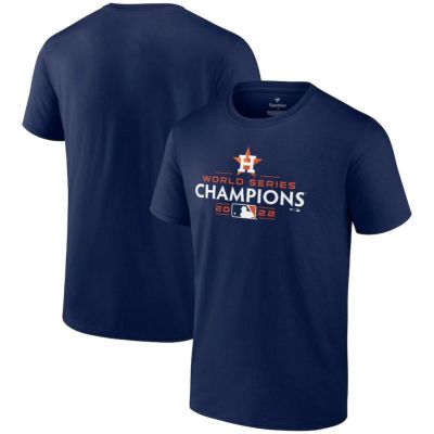 MLB アストロズ Tシャツ 2022 ワールドシリーズ 優勝記念 Champions Champion Logo T-Shirt Fanatics ネイビー
