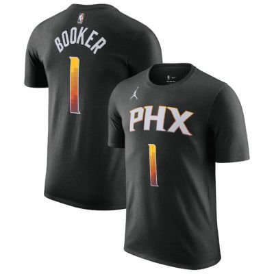 NBA デビン・ブッカー フェニックス・サンズ Tシャツ ジョーダン ステートメント 2022/23 ネーム＆ナンバー Tee ナイキ/Nike ブラック