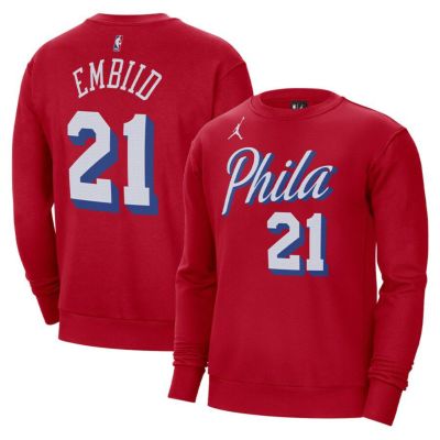 NBA ジョエル・エンビード 76ers スウェット ジョーダン ステートメント ネーム＆ナンバー トレーナー ナイキ/Nike レッド