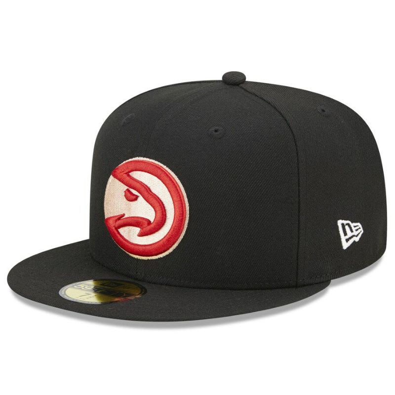 NBA アトランタ・ホークス キャップ 2022/23 シティエディション Alternate Logo 59FIFTY ニューエラ/New Era  ブラック | セレクション | MLB NBA NFL プロ野球グッズ専門店 公式オンラインストア