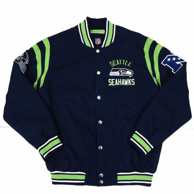 NFL シーホークス スタジャン Tailback バーシティ ジャケット アウター G-III ネイビー 2212fsg