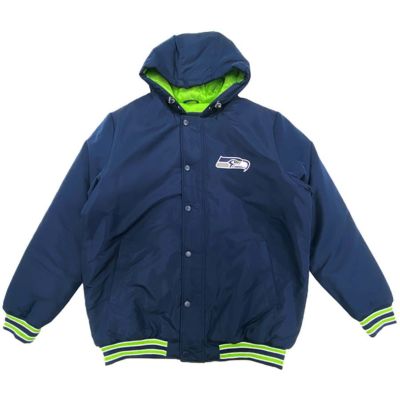 NFL シーホークス ジャケット Touchback Polyfill フーディー アウター G-III ネイビー 2212fsg