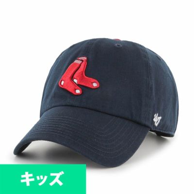 MLB レッドソックス キャップ キッズ ユース クリーンナップキャップ 47Brand ネイビー