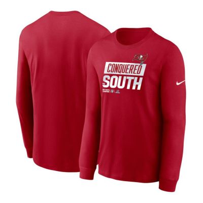 NFL バッカニアーズ Tシャツ 2022 NFC 南地区優勝 ディビジョン Champions ロッカールーム Trophy Collection LS ナイキ/Nike レッド