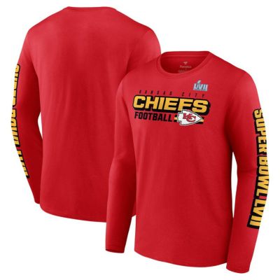 NFL チーフス Tシャツ 第57回 スーパーボウル 進出記念 Star Trail Long Sleeve T-Shirt Fanatics レッド
