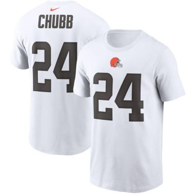 NFL ニック・チャブ ブラウンズ Tシャツ Player ネーム＆ナンバー T-Shirt ナイキ/Nike ホワイト 23nplf