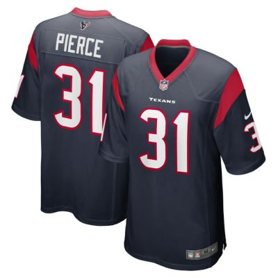 Nike Men's Houston Texans Dameon Pierce #31 Navy Game Jersey