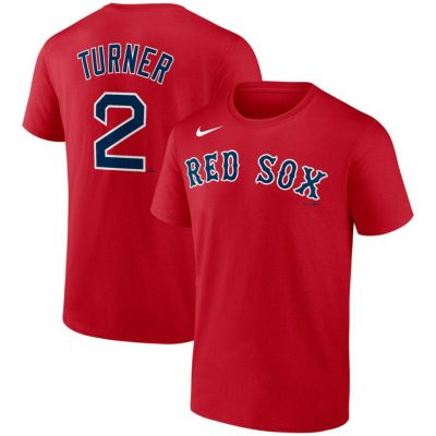 MLB ジャスティン・ターナー レッドソックス Tシャツ Player ネーム＆ナンバー T-shirt 移籍組 ナイキ/Nike レッド