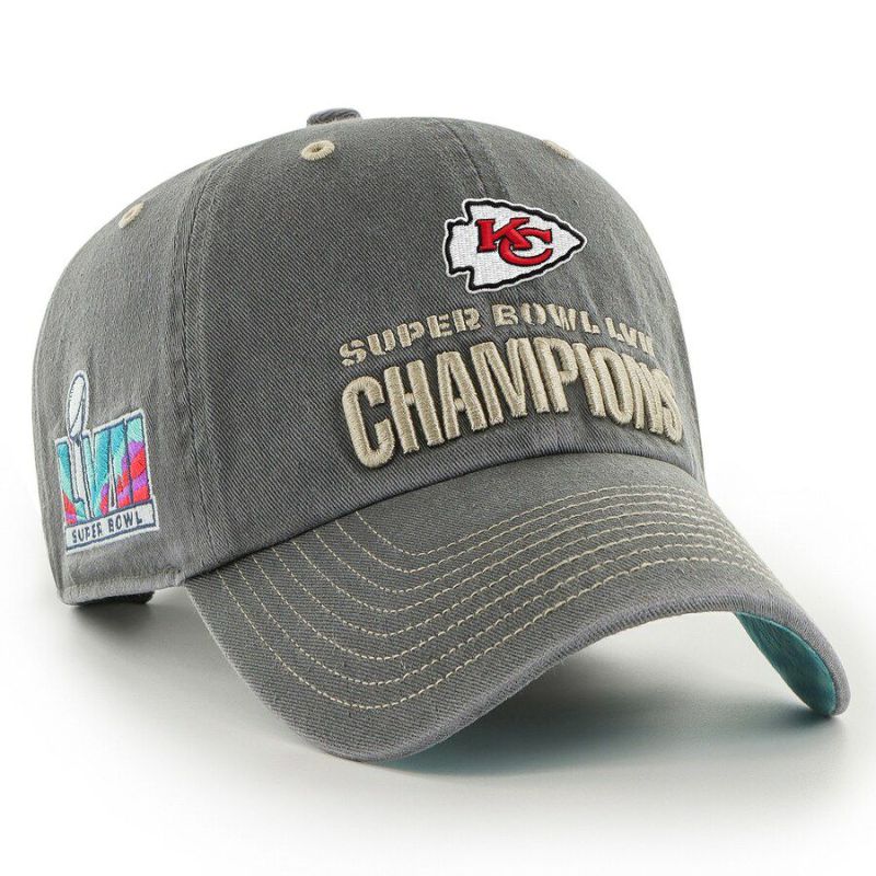 Men's '47 Cream Kansas City Chiefs Super Bowl LVII Champions Chamberlain  Two-Tone Hitch Adjustable Hat