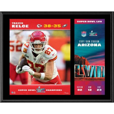 NFL トラビス・ケルス チーフス フォトフレーム オーセンティック 第57回 スーパーボウル 優勝記念 レプリカチケット Fanatics