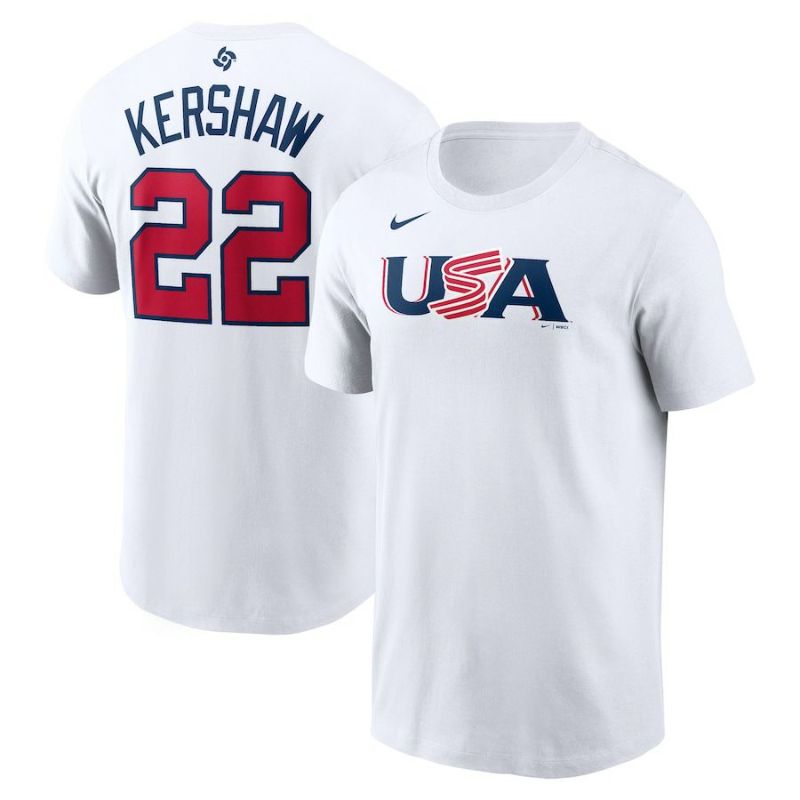 WBC クレイトン・カーショー アメリカ代表 USA Tシャツ 2023