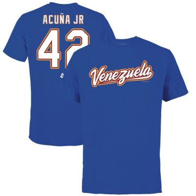 WBC ロナルド・アクーニャ・ジュニア ベネズエラ代表 Tシャツ 2023 World Baseball Classic ネーム&ナンバー T-Shirt Legends ロイヤル