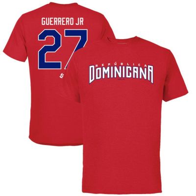 WBC ウラジーミル・ゲレロ ドミニカ代表 Tシャツ 2023 World Baseball Classic ネーム&ナンバー T-Shirt Legends レッド