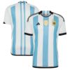 adidas アルゼンチン　メッシ　ユニフォーム　　ワールドカップ2022 アルゼンチン代表 2022年ワールドカップ優勝 ホーム リオネル