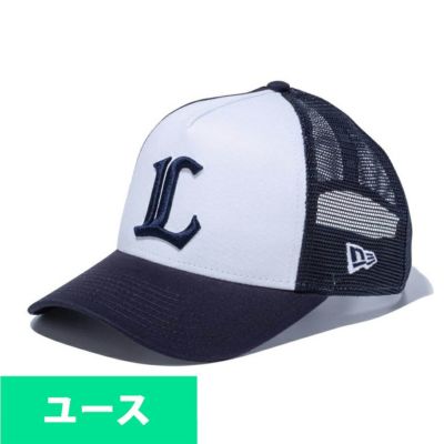 埼玉西武ライオンズ グッズ メッシュキャップ ユース 9FORTY A-Frame トラッカーメッシュ  Cap ニューエラ/New Era ホワイト／ネイビー