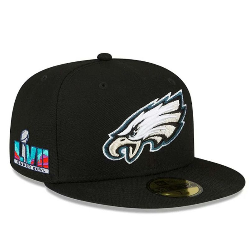 NFL イーグルス キャップ 第57回 スーパーボウル 進出記念 サイドパッチ 59FIFTY Fitted Hat ニューエラ/New Era  ブラック | セレクション | MLB NBA NFL プロ野球グッズ専門店 公式オンラインストア