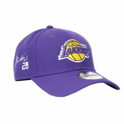 NBA 八村塁 レイカーズ キャップ サイン刺繍入り The League 9FORTY Adjustable Hat ニューエラ/New Era パープル