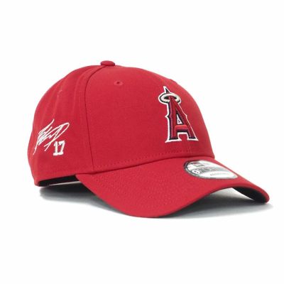 MLB 大谷翔平 エンゼルス キャップ サイン刺繍入り The League 9FORTY Adjustable Hat ニューエラ/New Era レッド