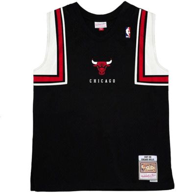NBA シカゴ・ブルズ シューティングシャツ Authentic Shooting Shirt ミッチェル＆ネス/Mitchell & Ness ブラック